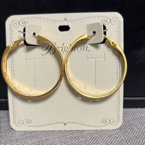 Brighton Contempo Gold Hoop Earrings